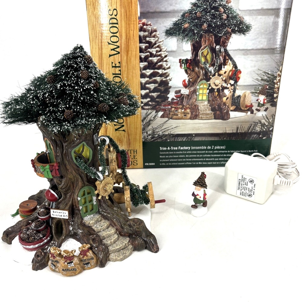 Department 56 North Pole Woods Trim A Tree Factory 56884 Lighted Tree House